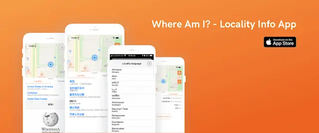 Product Announcement: “Where Am I? - Locality Info” now available on the iOS app store.